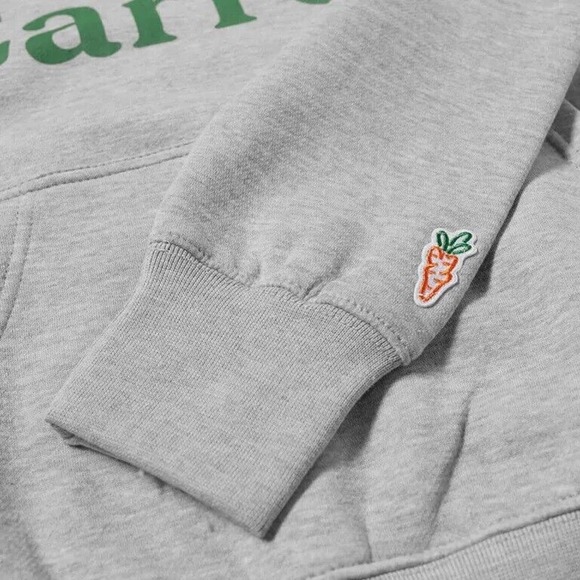 Carrots By Anwar Carrots Men's Wordmark Quarter Zip Crewneck Sweatshirt - Picture 5 of 5